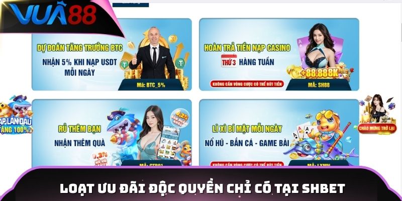 Loạt ưu đãi độc quyền chỉ có tại Shbet
